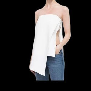 C. Meo Collective runway strapless asymmetrical  top size extra small
